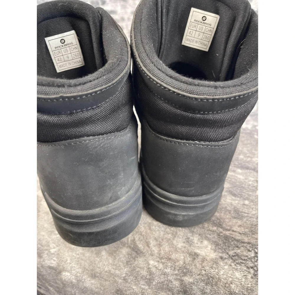 RockBros Men's Size 9 Cycling Motorcycle‎ Boots Black High Top Riding Shoes